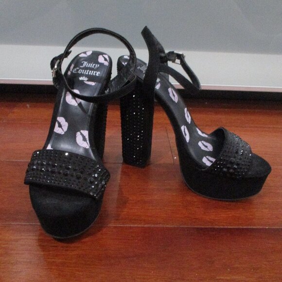 Juicy Couture Embellished Platform Sandals - Picture 1 of 8